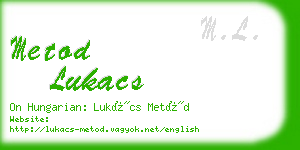 metod lukacs business card